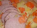 Potée de carottes-pommes de terre et filet de porc fumé (kassler)