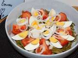 Salade de haricots verts - oeufs durs - tomates