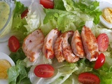 Salade poulet - tomate - oeuf