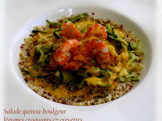 Recette Salade de boulgour et tagliatelle de légumes croquants