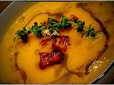 Sucrine VELOUTÉE, huile de curry et fleur de basilic | Kumbawa