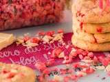 Cookies aux pralines roses et chocolat blanc