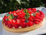 Tarte aux fraises et au basilic