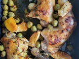 Cuisses de poulet au citron et olives