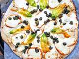 Pizza aux fleurs de courgette et scamorza