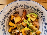 Salade de crevettes, mangue et avocat