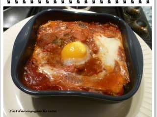 Chakchouka aux poivrons, tomate et oignon