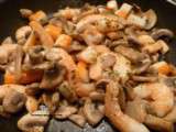 Poêlée de surimi et de crevettes