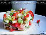 Céviché poissons et crevettes aux légumes, salade de mangues vertes : Spécialités du Honduras