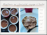 Chocolat genre Dubaï sur fondant au chocolat