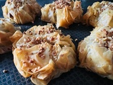 Croustillants (ou nids) pâte de pistaches à la pâte filo