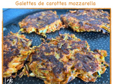Galettes de carottes mozzarella, parmesan