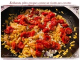 Kritharoto, plat grec, pâtes comme un risotto aux crevettes