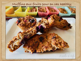 Muffins pour en cas healthy, fruits et chocolat