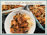 Poulet teriyaki et légumes sautés asiatiques