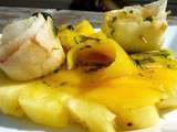Salade d’ananas à l’huile d’olive, miel, citron, coriandre, qui se la pète encore façon Passard