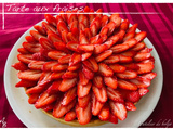 Tarte aux fraises, ganache chocolat, coulis de fraise et repas d’anniversaire