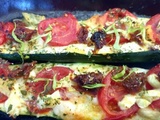 Courgettes gratinées tomates-mozza