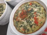 Flans d'épinards aux 2 truites