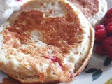 Pan-cakes amande-banane et framboises