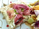 Pinsa ail et fines herbes et jambon de parme