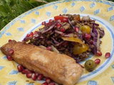 Salade lentilles et saumon poêlé