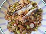 Salade lentilles-sardines-amandes