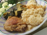 Tajine de poulet aux citrons confits et courgettes
