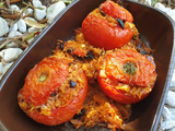 Tomates farcies riz-olives et feta