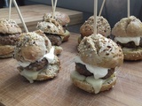 Minis burgers au boeuf et fromage