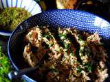 “Tartinade” de thon et Petit Billy, sésame au wasabi et Balsoy