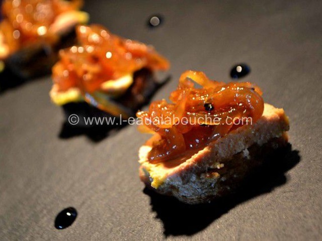 Recettes de Foie gras et Confit d'oignon