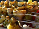 Brochettes De Seiches Au Curry À La Plancha