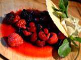 Fruits Rouges & Leur Jus Crème de Basilic Menthe