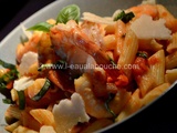 Penne Rigate Aux Crevettes À l'Arrabiata