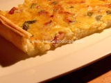 Quiche Fine Au Basilic, Lardons Et Oignons