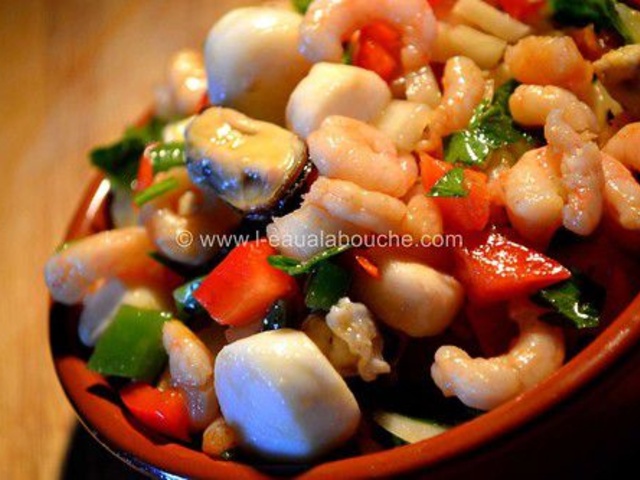 Recettes de Salade de fruits de mer