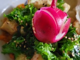 Houmos, tofu, kale