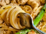 Pâtes crémeuses au tofu et à l'ail
