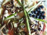 Pizza personnalisée avec asperges en guise de garde-fou