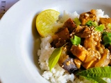 Ragoût de tofu et aubergines au beurre d'arachides