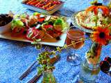 Repas méditerranéen avec salade Caprese