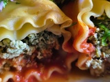 Rouleaux de lasagne à la ricotta de tofu et aux fanes de carottes