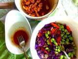 Salade de sarrasin, chou rouge, edamames et plein de bonnes affaires
