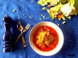 Soupe de légumes qui se gardent longtemps, qui se mange à la fourchette, et qui tache joliment les mains
