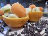 Salade de fruits dans une orange