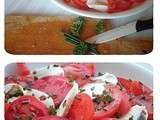 Salade de tomates, mozzarella