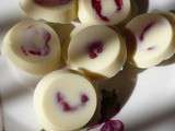 Palets chocolat blanc coeur de cerise