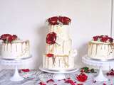 Wedding Cake façon Layer Cake Doré & Rouge