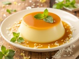 Flan à la noix de coco qui a régalé toute la famille